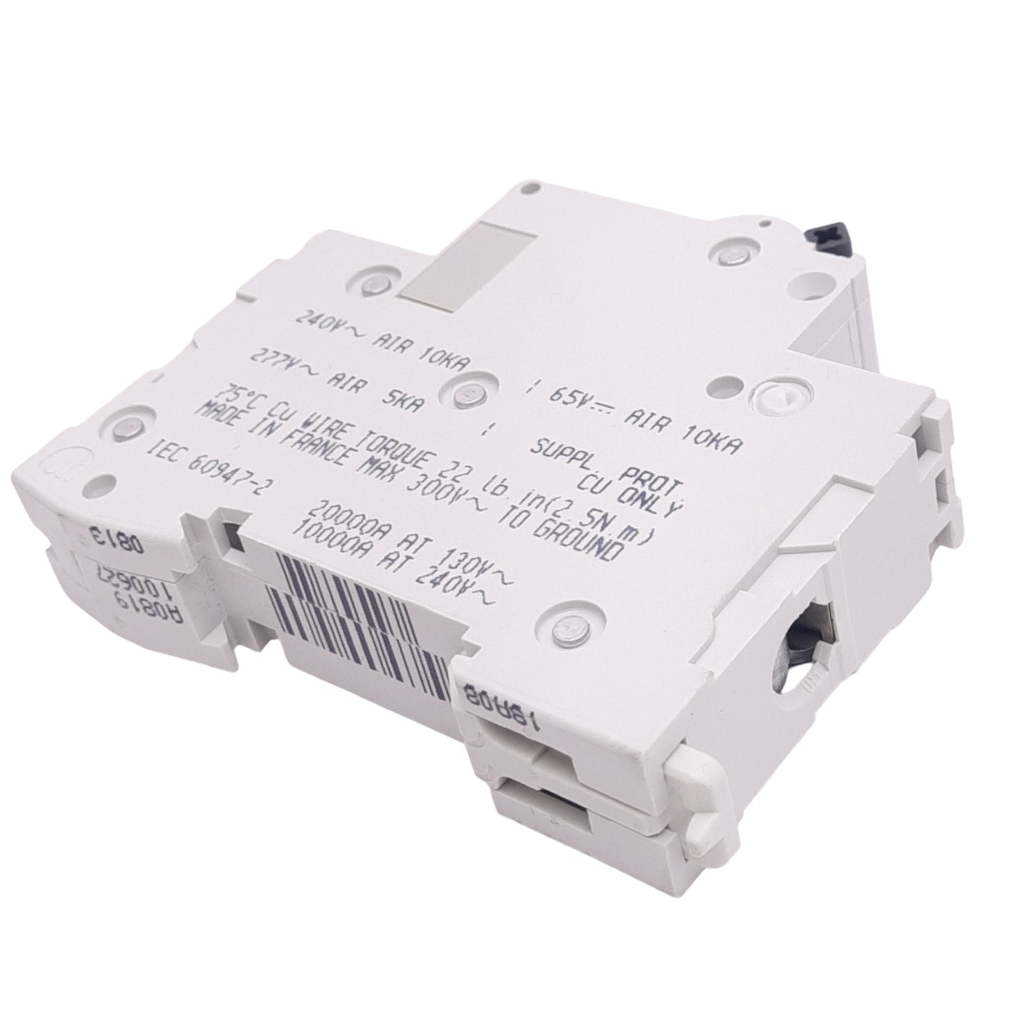 Used Merlin Gerin 24425 C60N-1P-1A-C Circuit Breaker, 277VAC/65VDC Max, 1A, DIN Rail