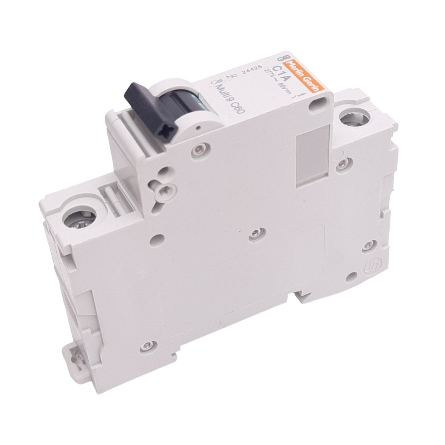 Used Merlin Gerin 24425 C60N-1P-1A-C Circuit Breaker, 277VAC/65VDC Max, 1A, DIN Rail