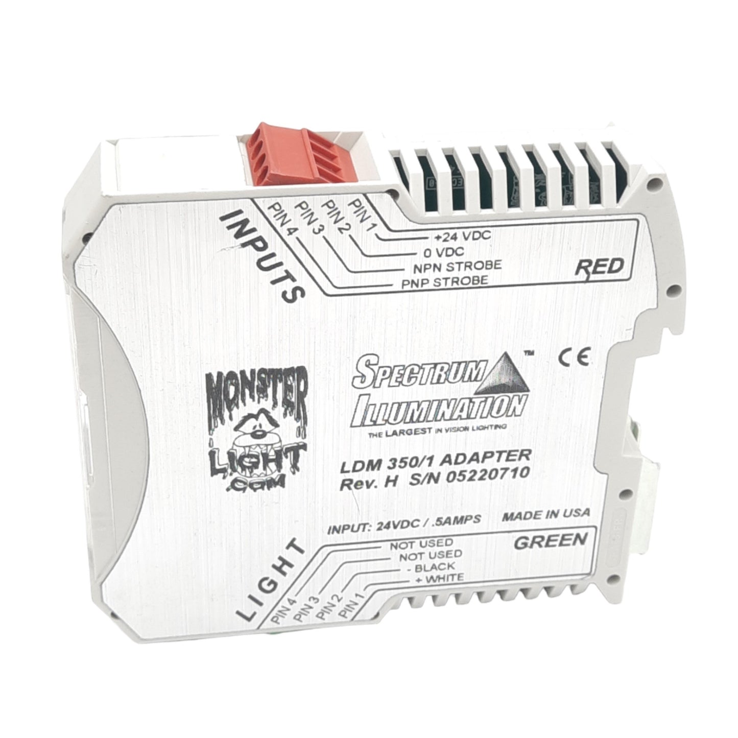 Used Spectrum Illumination LDM 350/1 Adapter Module for Machine Vision, 24VDC 0.5A