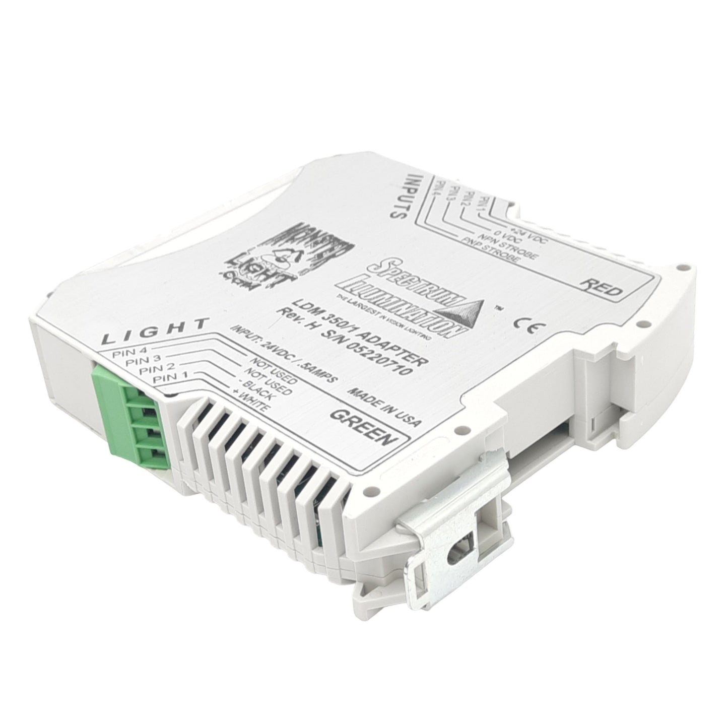 Used Spectrum Illumination LDM 350/1 Adapter Module for Machine Vision, 24VDC 0.5A