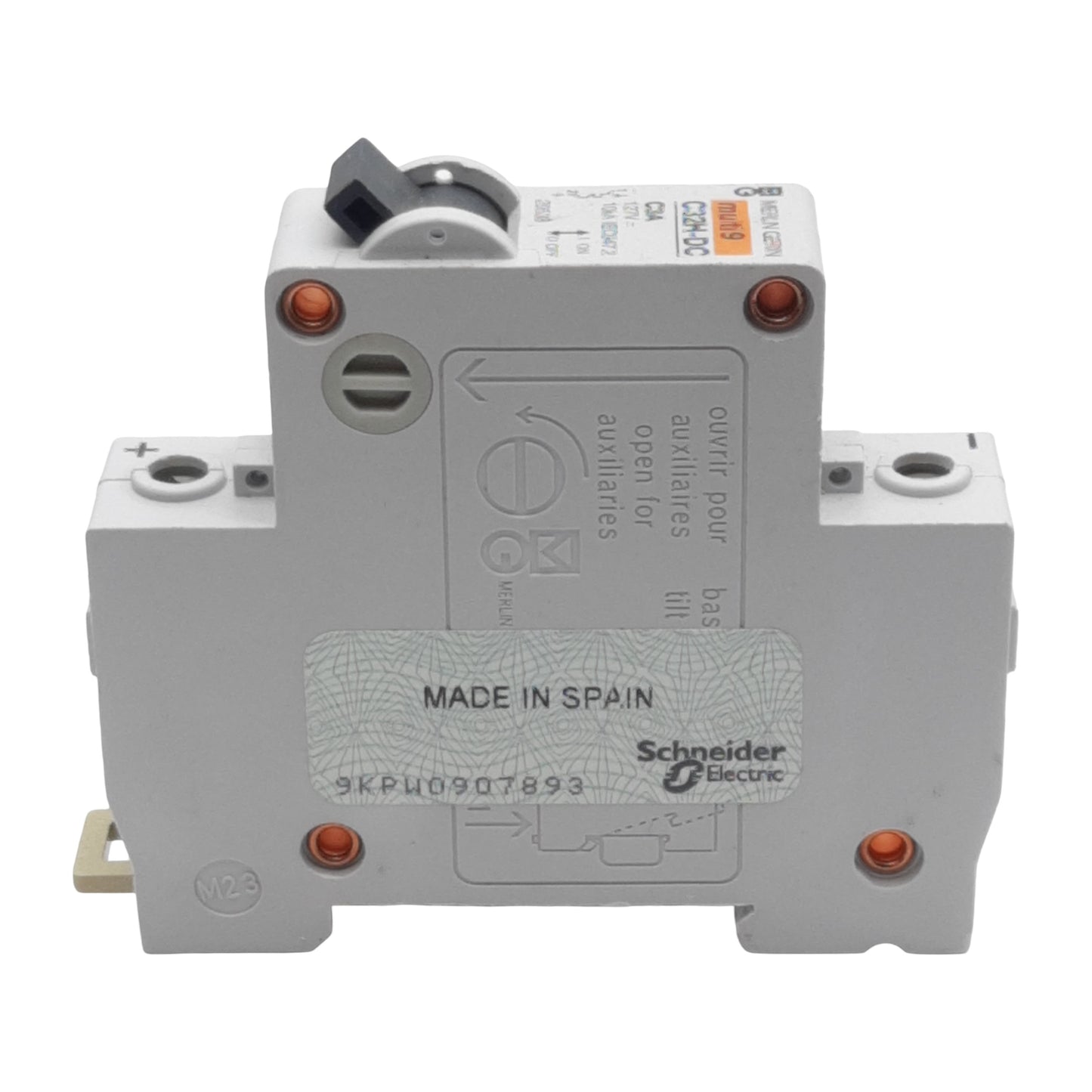Used Merlin Gerin 20533 C32H-DC Circuit Breaker, 1-Pole, 3A 127VDC, C-Curve, DIN Rail