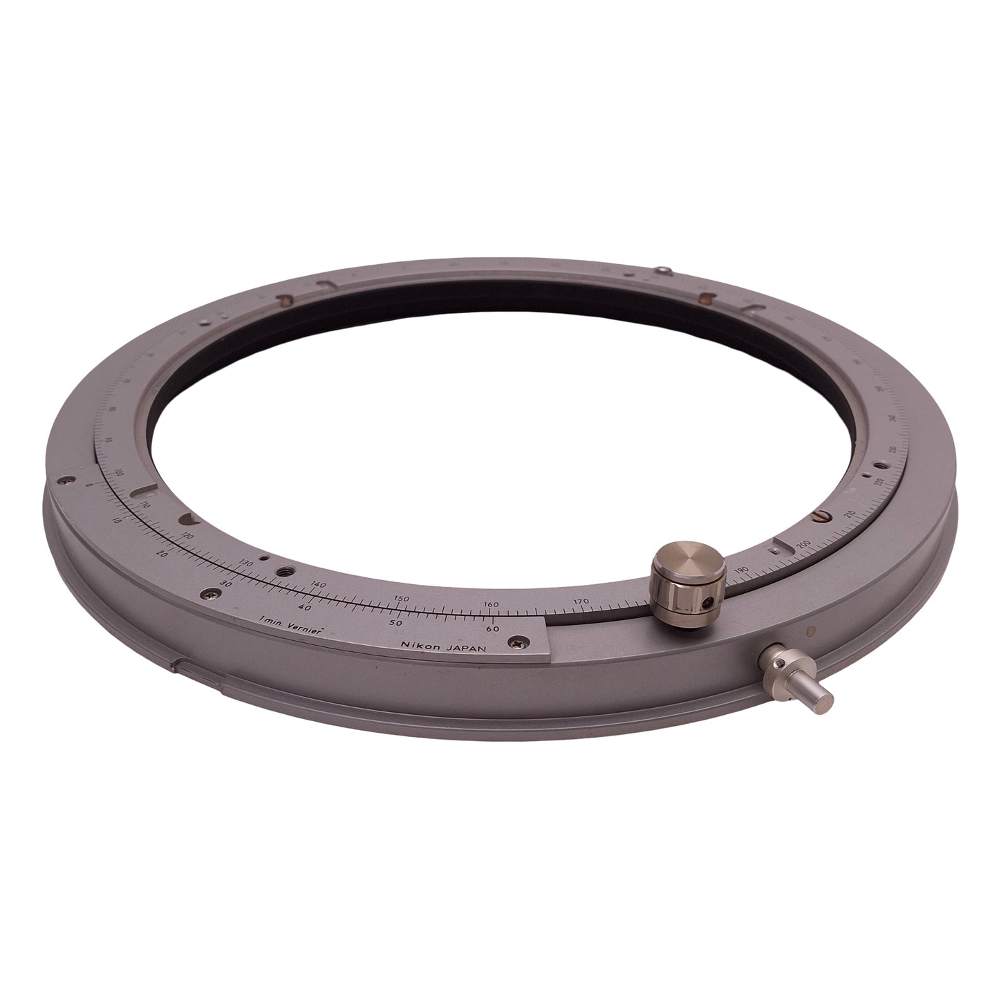 Used Nikon Rotary Screen Mounting Ring For V-12A Profile Projector, 1min Vernier