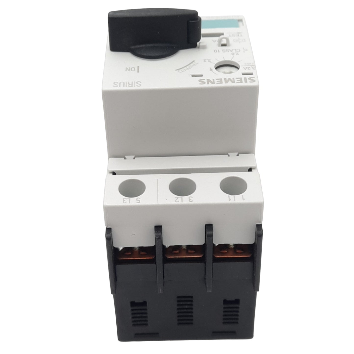 New Siemens 3RV1021-1DA10 Motor Circuit Breaker, 3-Pole, 1NO 1NC Aux, 2.2-3.2A