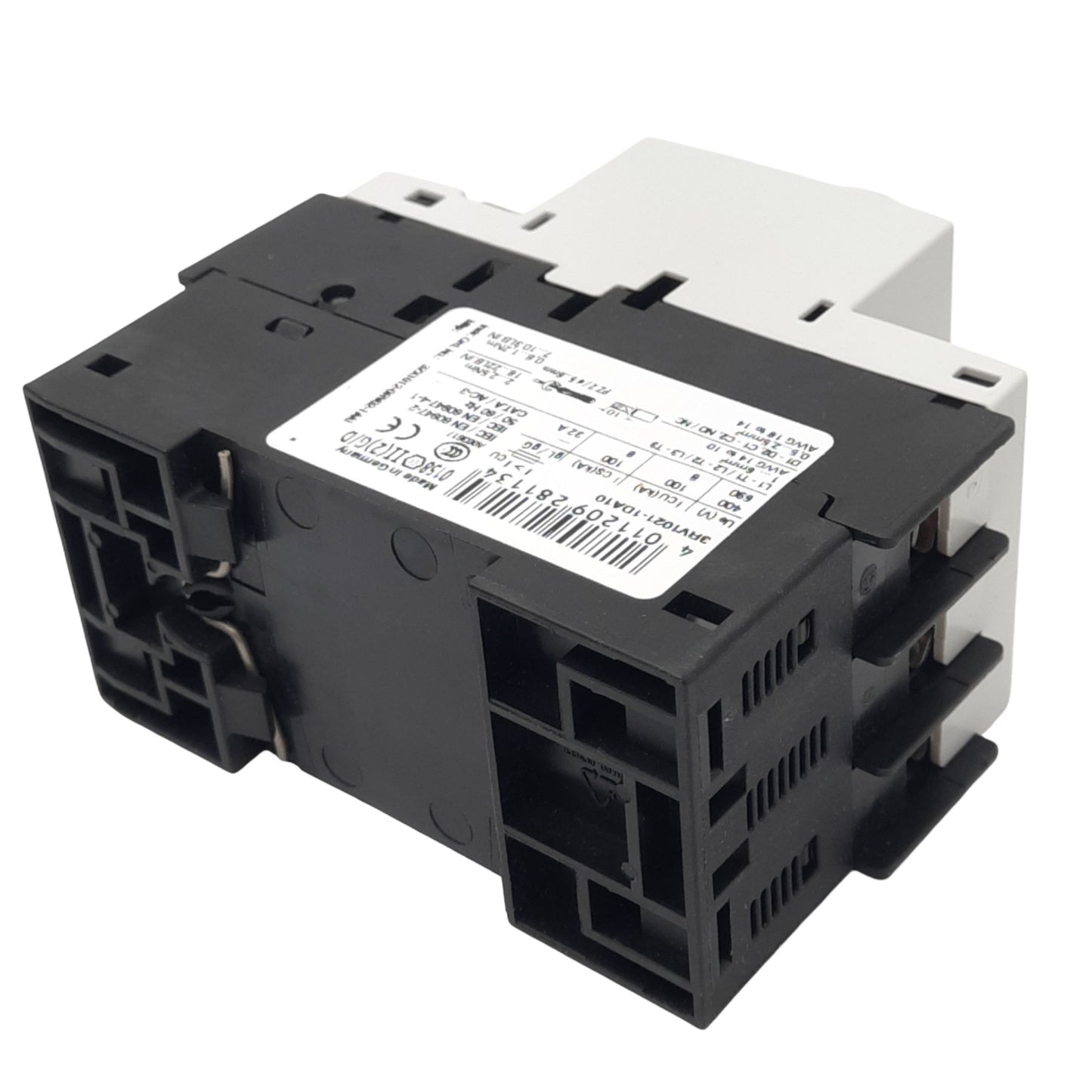 New Siemens 3RV1021-1DA10 Motor Circuit Breaker, 3-Pole, 1NO 1NC Aux, 2.2-3.2A