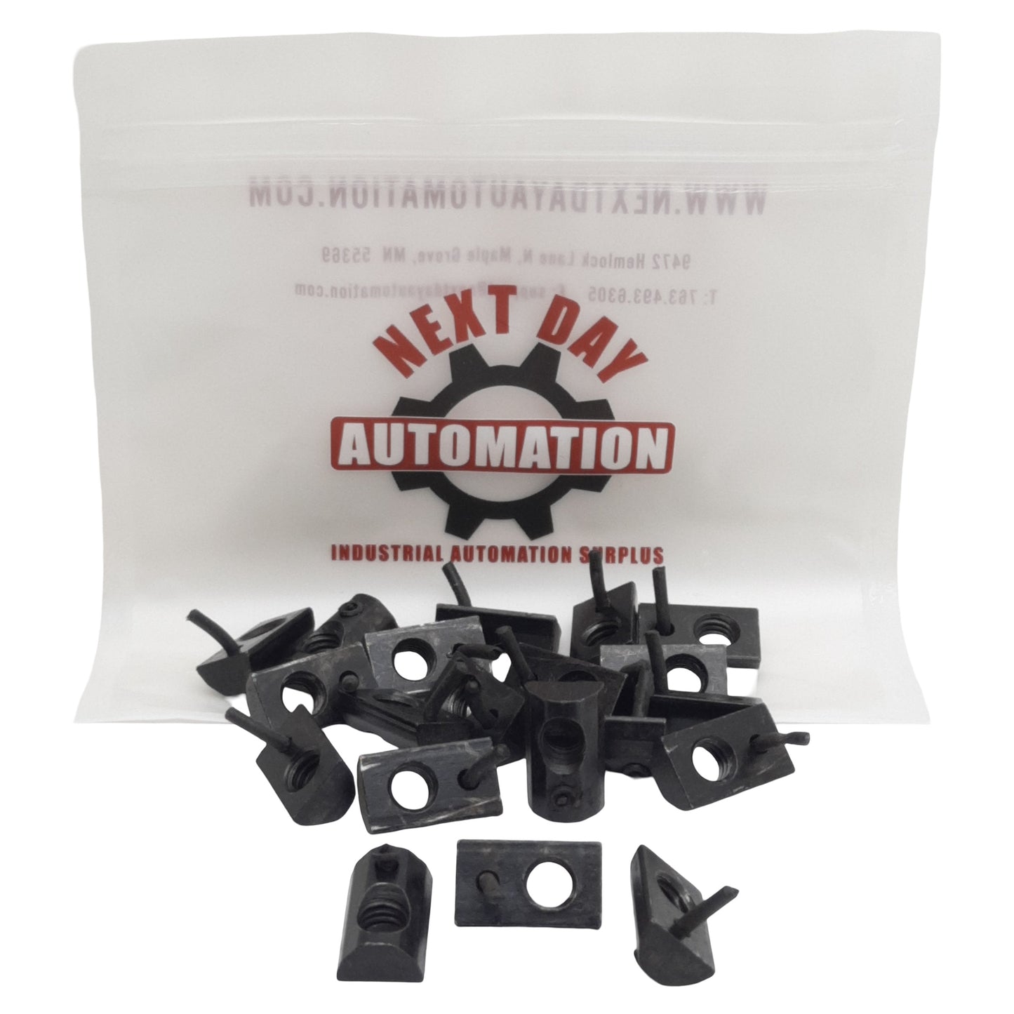 Used Lot of 20 80/20 3282 Roll-In T-Nut w/ Flex Handle, 5/16-18 Thread, 15 Series