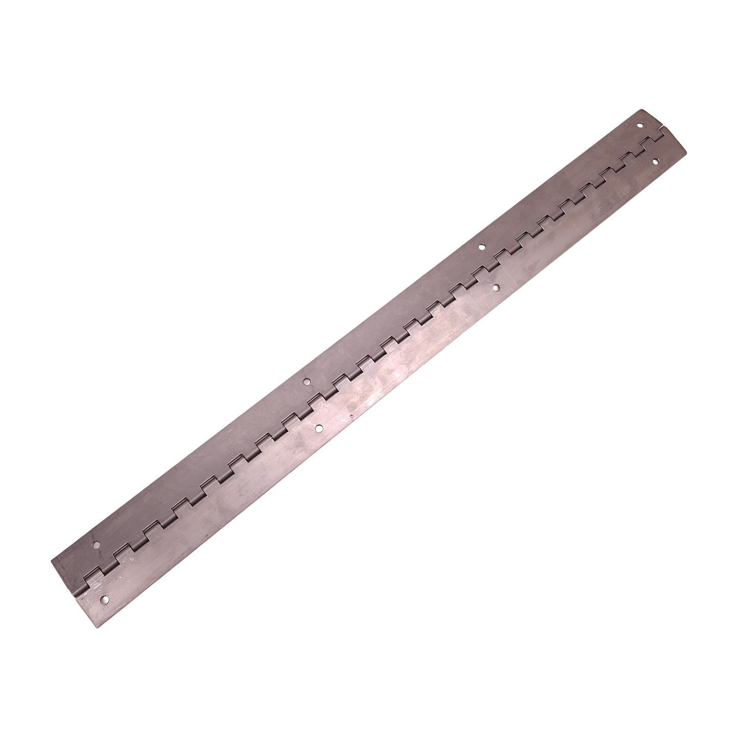 Used Stainless Steel Piano Hinge, 31" Long x 3" Wide, ø0.25" Holes, 9.625" Spacing