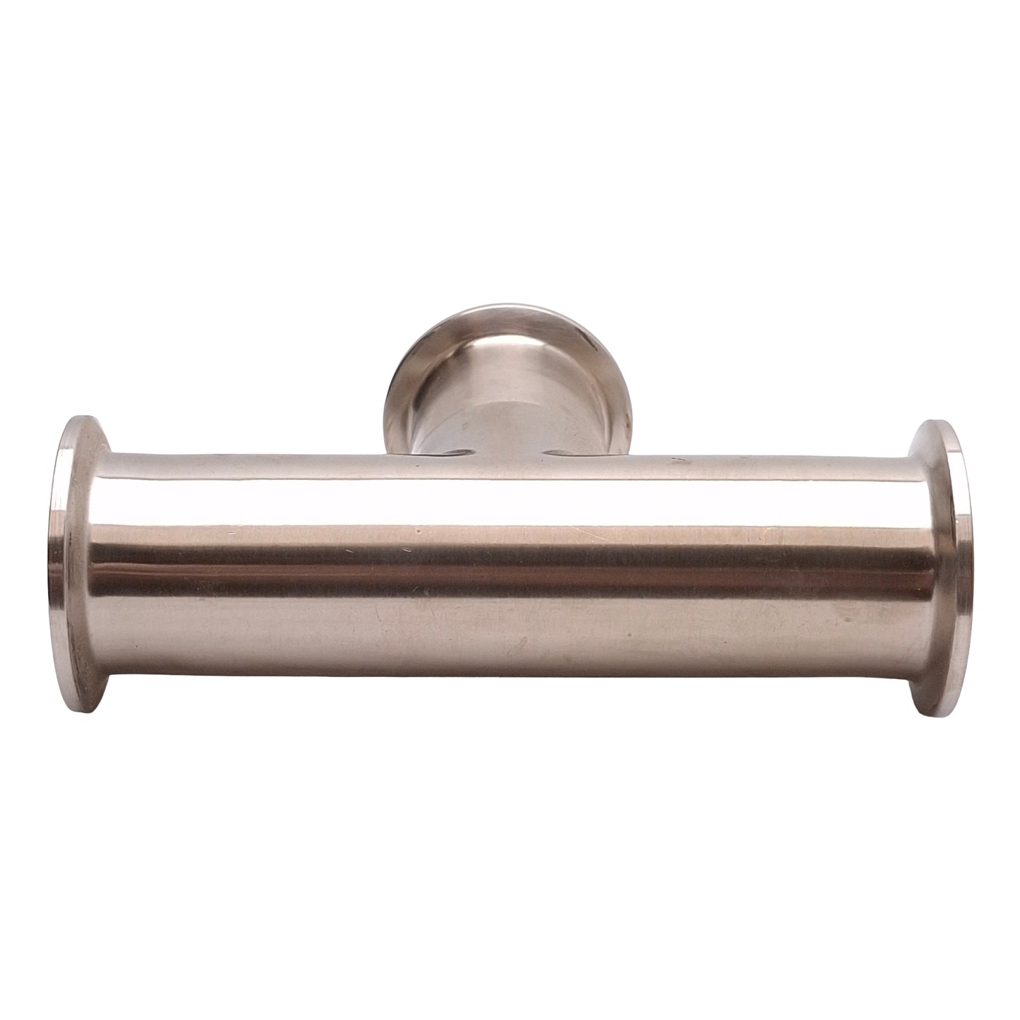 Used Tri-Clover Sanitary 304 Stainless Steel Tee, 1.5in Tri-Clamp, 5.75in x 3.875in