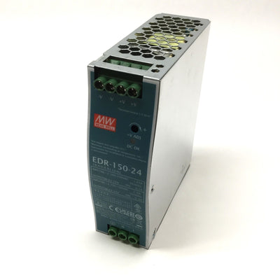 New – Open box Mean Well EDR-150-24 Industrial Power Supply 90-240VAC In, 24VDC 6.5A 150W Out