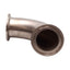 Used Lot of 2 Tri-Clover Sanitary 90° Elbow, 304 Stainless Steel, 1.5in Tri-Clamp