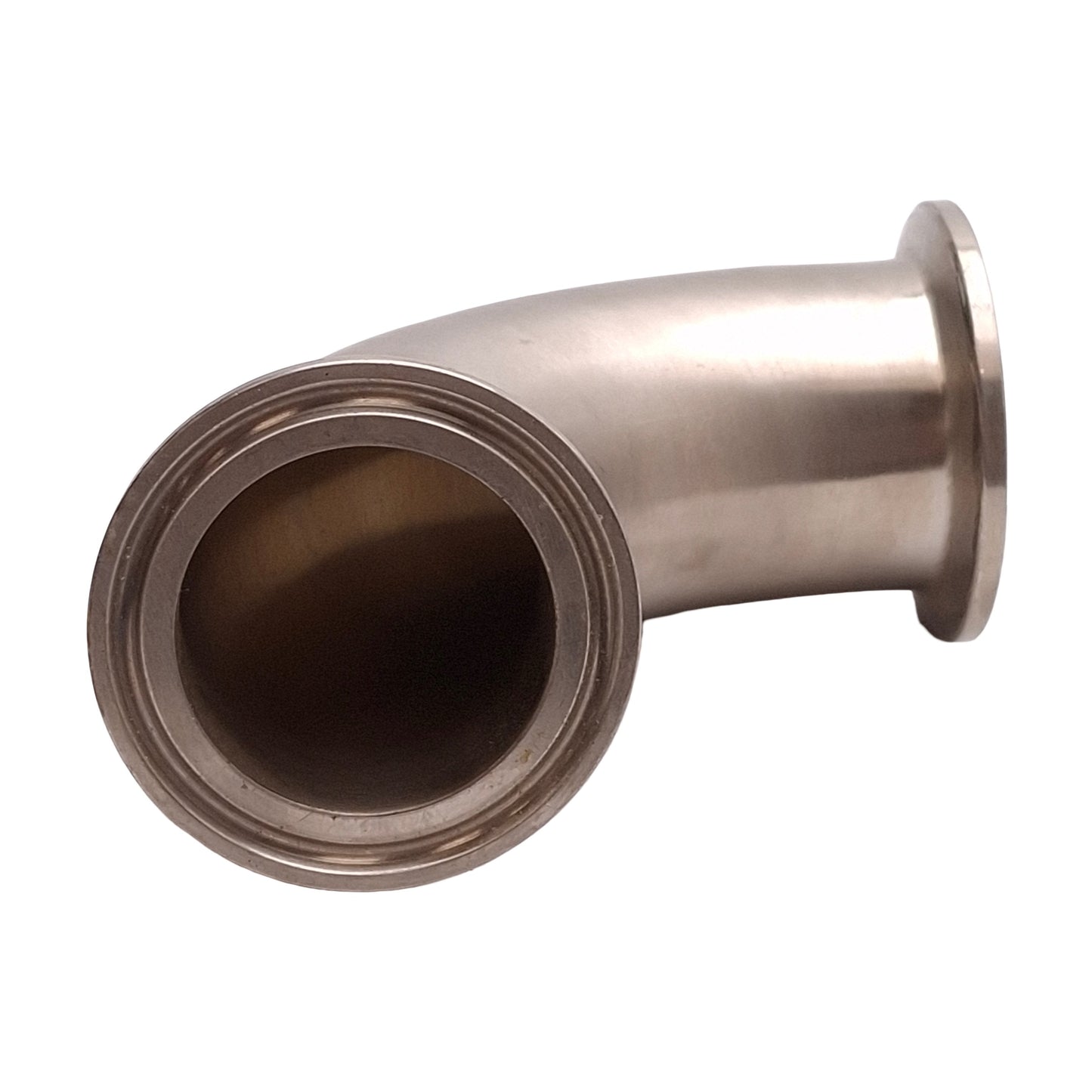 Used Lot of 2 Tri-Clover Sanitary 90° Elbow, 304 Stainless Steel, 1.5in Tri-Clamp