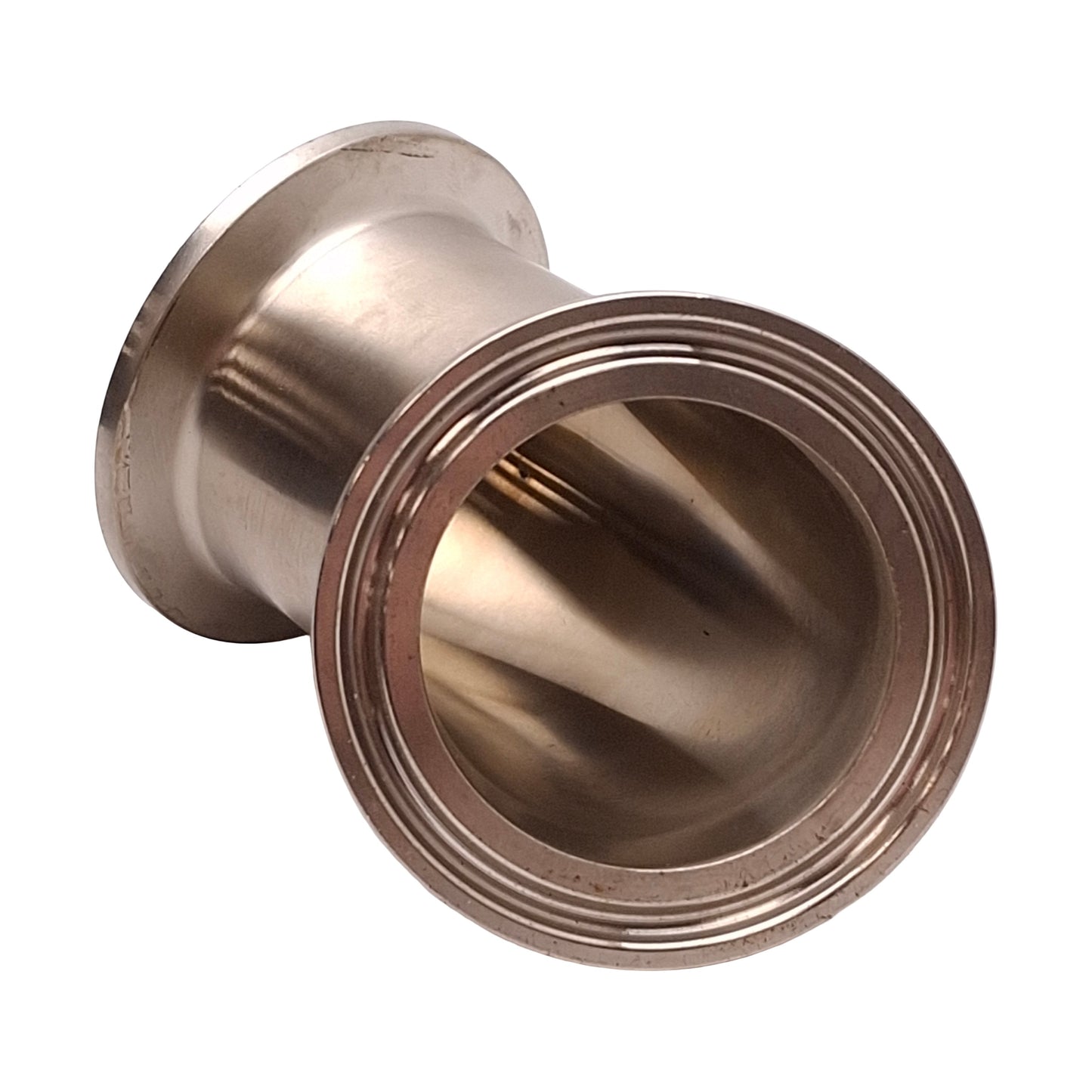 Used Lot of 3 Sanitary 316L Stainless Steel 45° Elbow Fitting, 1.5in Tri-Clamp