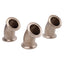 Used Lot of 3 Sanitary 316L Stainless Steel 45° Elbow Fitting, 1.5in Tri-Clamp