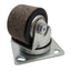 Used Heavy Duty Swivel Caster ø3in Wheel, 2in Tread Width. 4.6in x 3.7in Plate