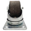 Used Heavy Duty Swivel Caster ø3in Wheel, 2in Tread Width. 4.6in x 3.7in Plate