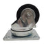 Used Heavy Duty Swivel Caster ø3in Wheel, 2in Tread Width. 4.6in x 3.7in Plate