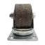 Used Heavy Duty Swivel Caster ø3in Wheel, 2in Tread Width. 4.6in x 3.7in Plate