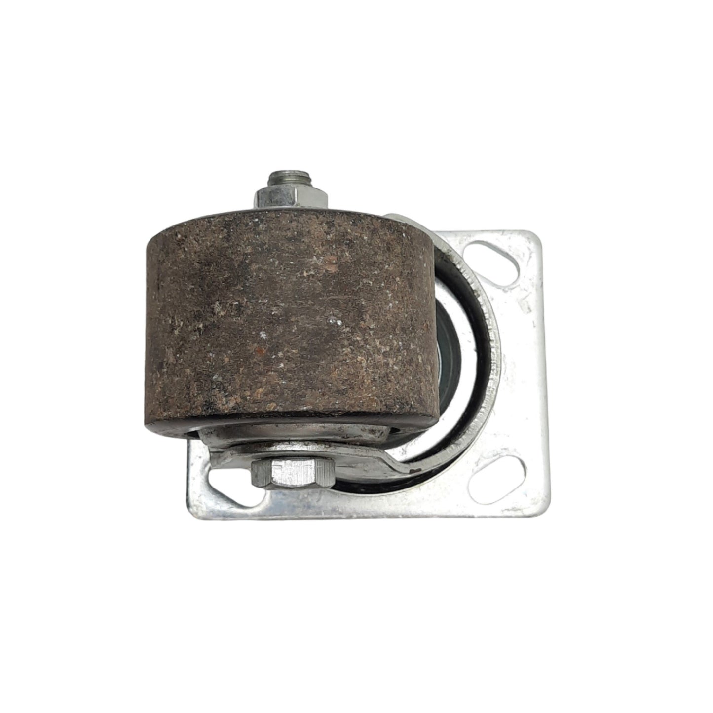 Used Heavy Duty Swivel Caster ø3in Wheel, 2in Tread Width. 4.6in x 3.7in Plate
