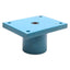 Used Heavy Duty Flange Mount Steel Caster Plate, 5" x 4" x 2.75", ø0.5" ID Stem Hole