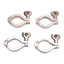 Used Lot of 4 Stainless Steel Hinged Double Pin Tri-Clamp Sanitary Fitting, 1.5in