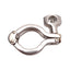 Used Lot of 4 Stainless Steel Hinged Double Pin Tri-Clamp Sanitary Fitting 1.5in