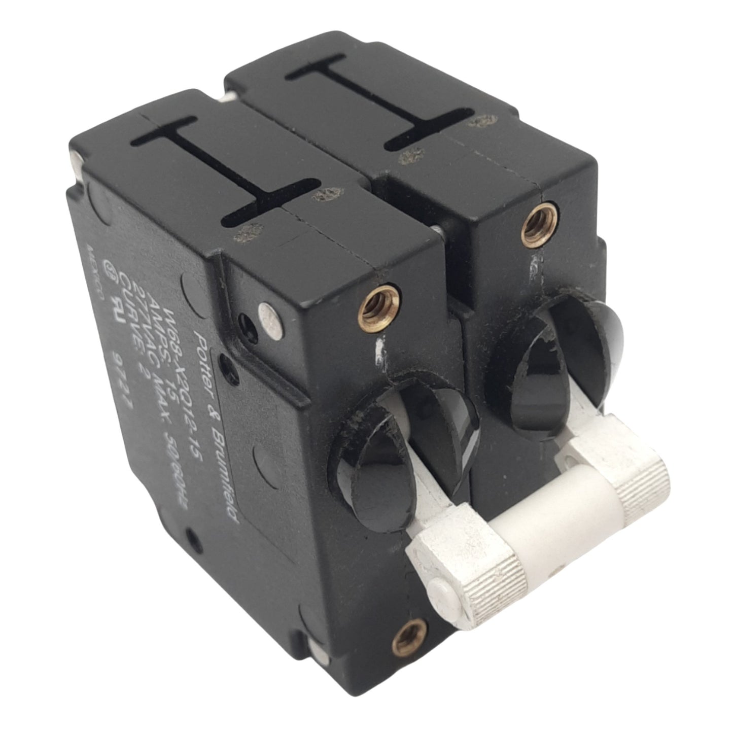 Used Potter & Brumfield W68-X2Q12-15 Magnetic Circuit Breaker, 15A, 277VAC Max