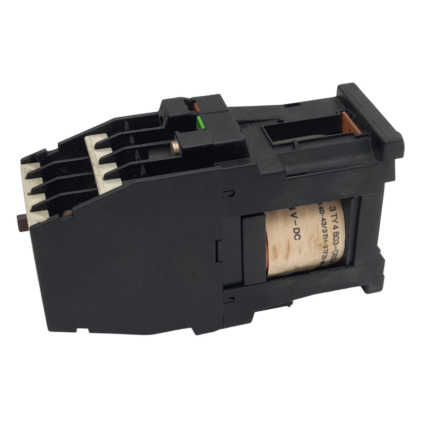 Used Siemens 3TB4117-0B Contactor, 3-Ph, 4-Pole 2NO 2NC, 600VAC 18A Max, 24VDC Coil