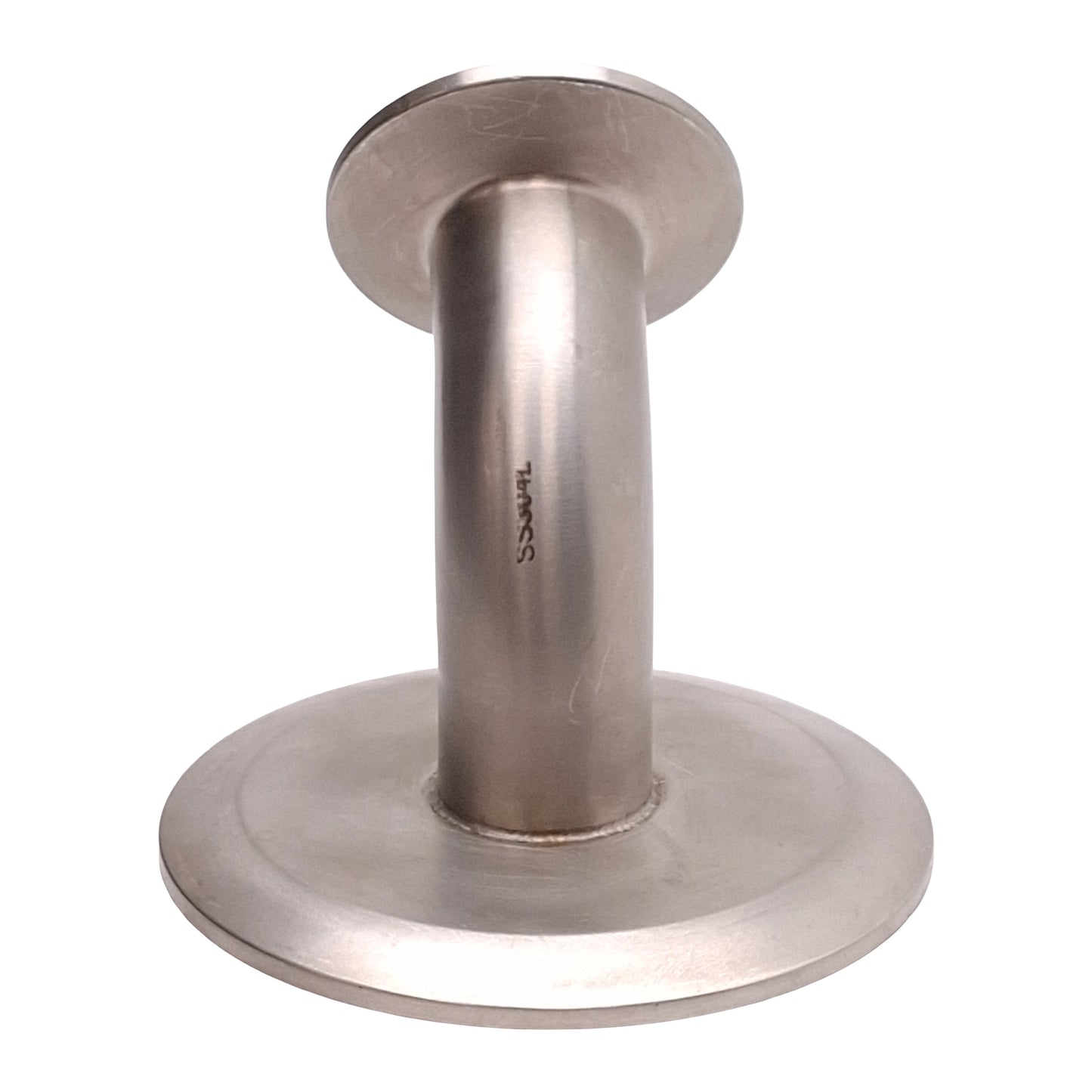 Used Stainless Steel 304L Sanitary 45° Elbow Adapter, ø1in OD, 1in to 3in Tri-Clamp
