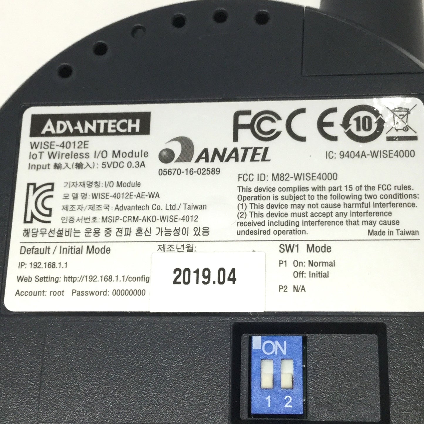 Used Advantech WISE-4012E Wireless I/O Module IoT Developer Kit, 6-Channel, 2.4GHz