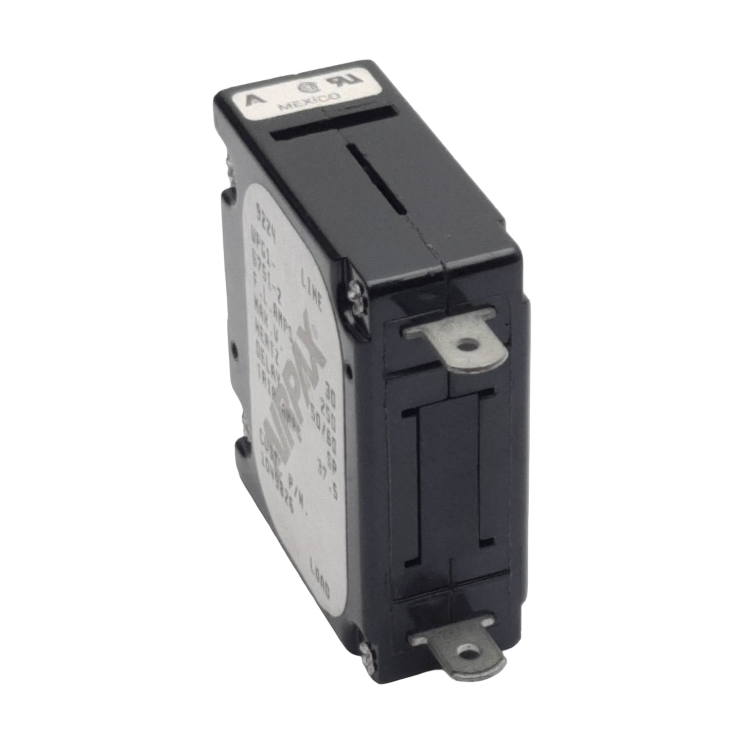 Used Airpax UPG1-6751-2 1045826 Circuit Breaker, 1-Pole, 30A 250VAC, #6-32