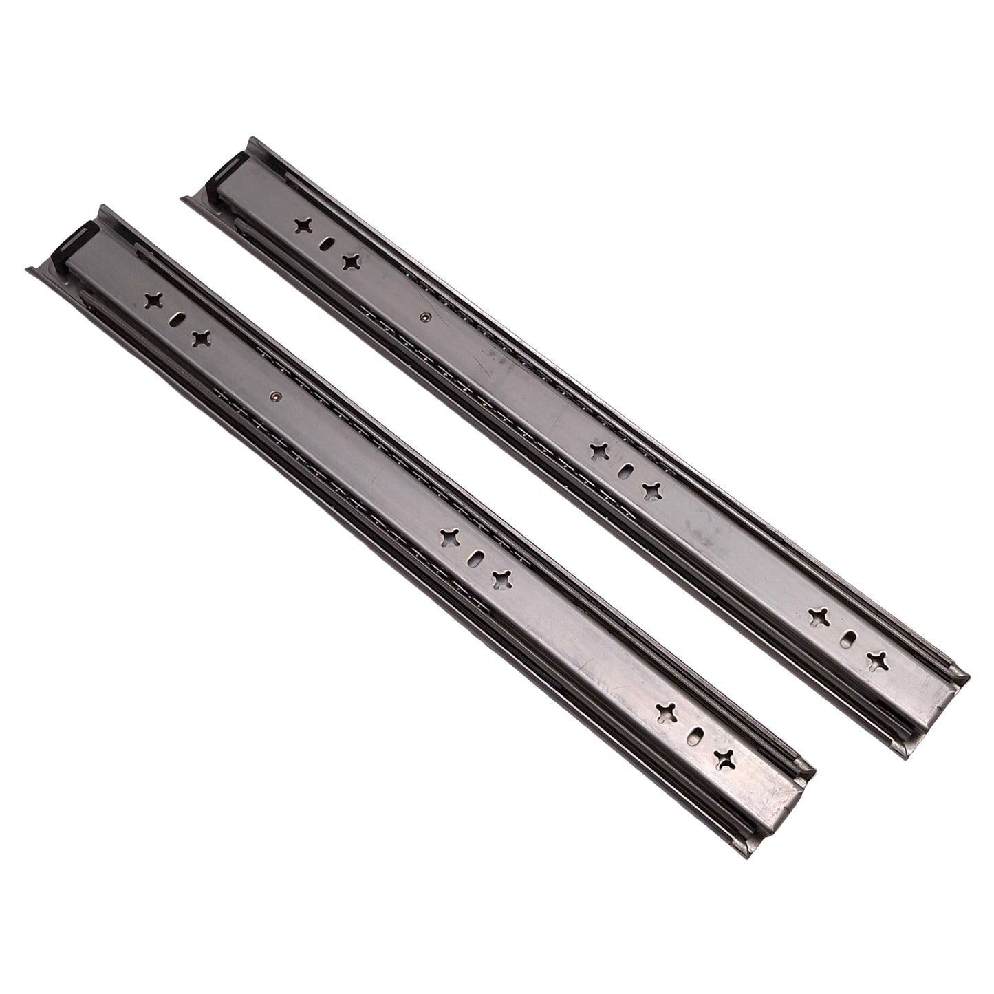 Used Lot of 2 V3VOGUE Heavy Duty Industrial Drawer Slides, Steel, 450mm, 130kg