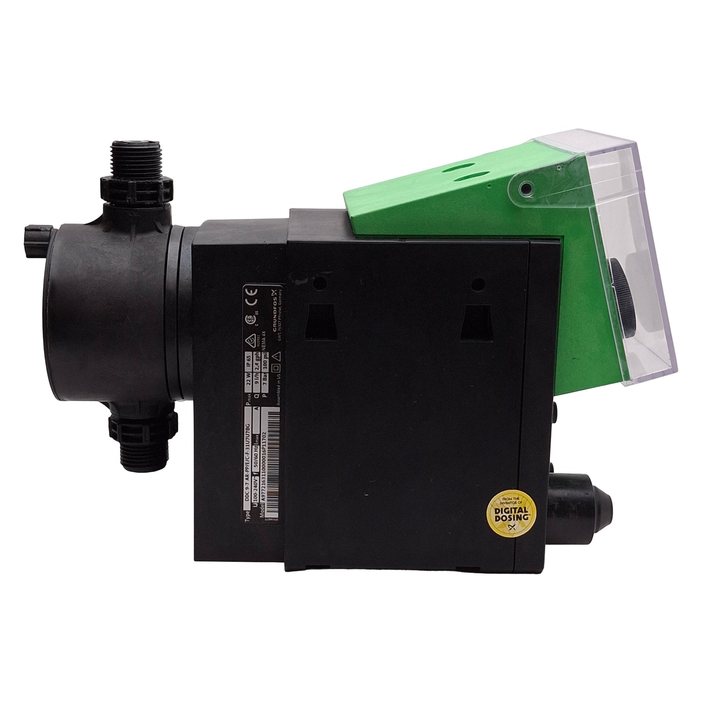 Used Grundfos DDC 9-7 AR-PP/E/C-F-31U7U7BG Dosing Pump, 2.4GPH, 100psi, 100-240VAC