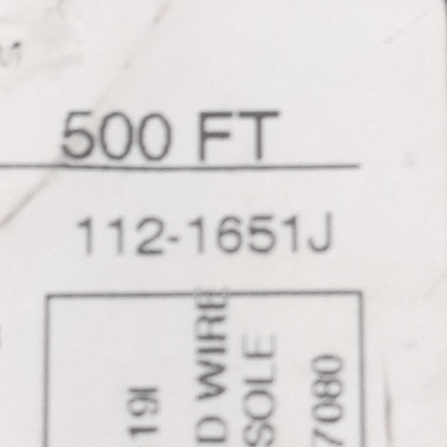 Used Cerrowire 112-1651J Black Solid Copper Wire 12AWG, 600V, 30A, 237ft Length