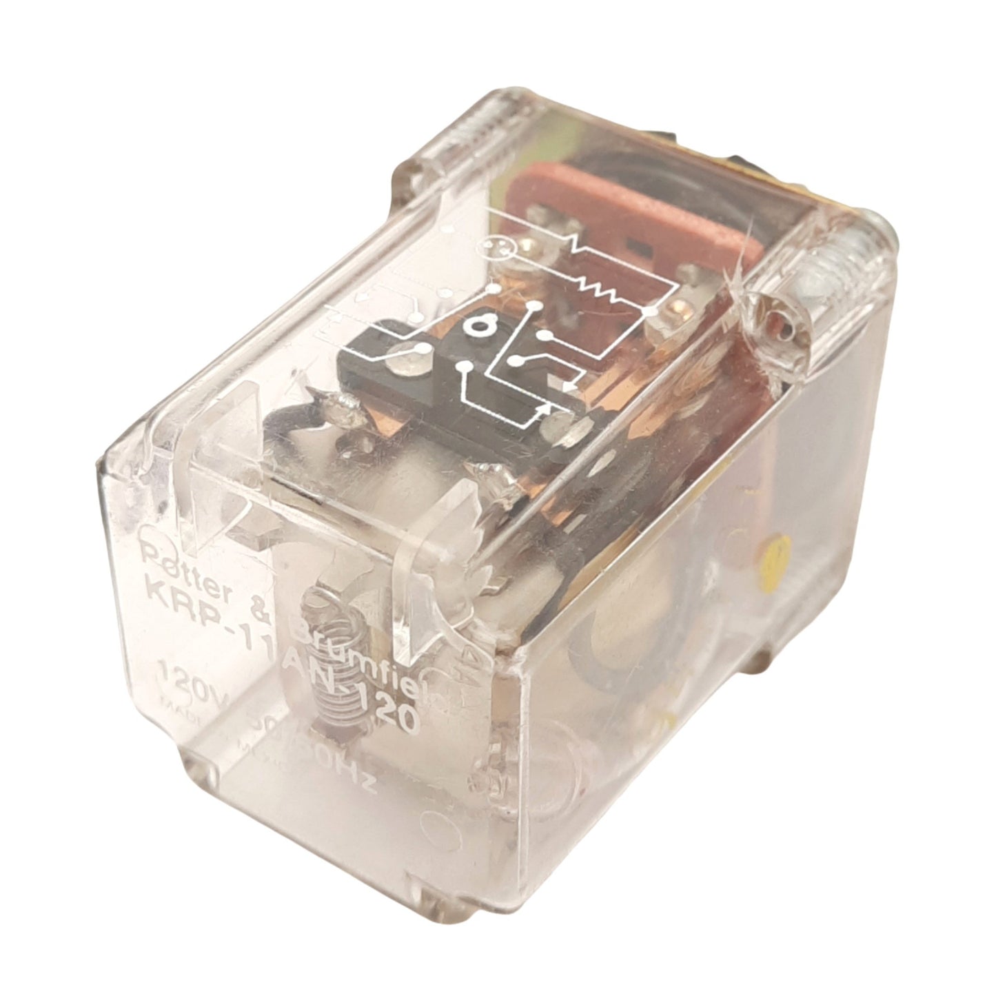 Used Potter & Brumfield KRP-11AN-120 Plug-In Relay, DPDT, 8-Pin, 10A Max, 120VAC Coil