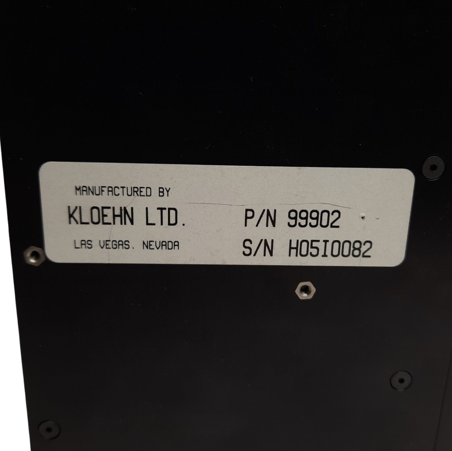 Used Kloehn 99902 Motorized Syringe Drive Pump, 66mm Stroke, 2.7V DC 1.6A Motor