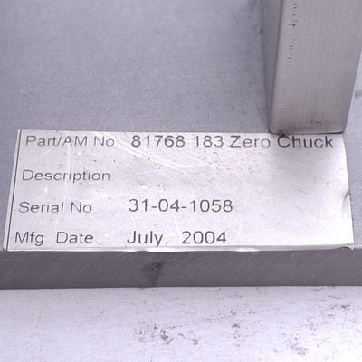 Used BETA Lasermike 81768 Auto-Rotating Zero Chuck For 183 Series Laser Micrometer