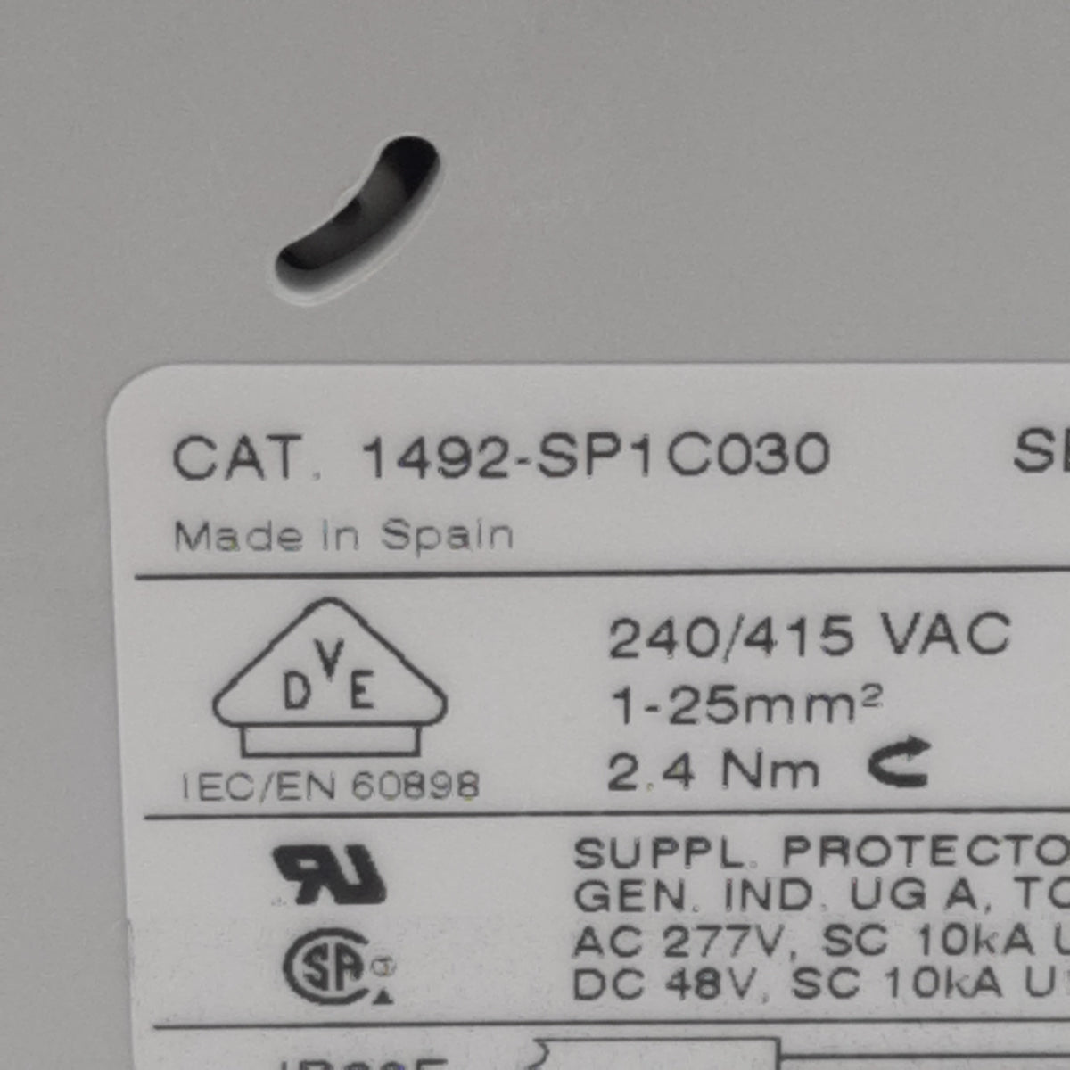 Used Lot of 3 Allen Bradley 1492-SP1C030 Circuit Breaker, 1-Pole, 3A 240/415VAC