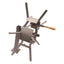 Used Olympic 99 Collapsible Takeup Reel & Stand, ø12in ID, ø1/2in x 500ft Capacity