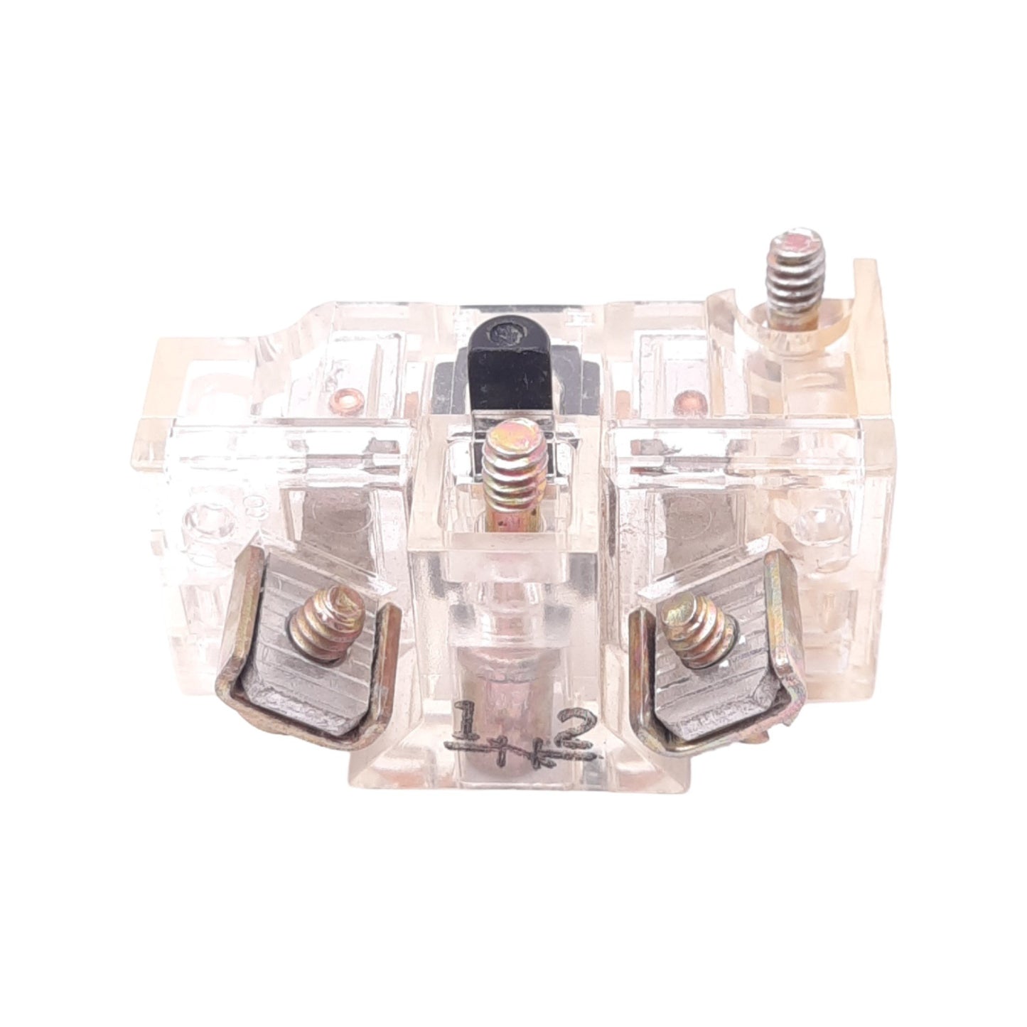 Used Square D 9001 KA5 G Contact Block for 30mm Pushbutton, 1NC, 600V 10A Max