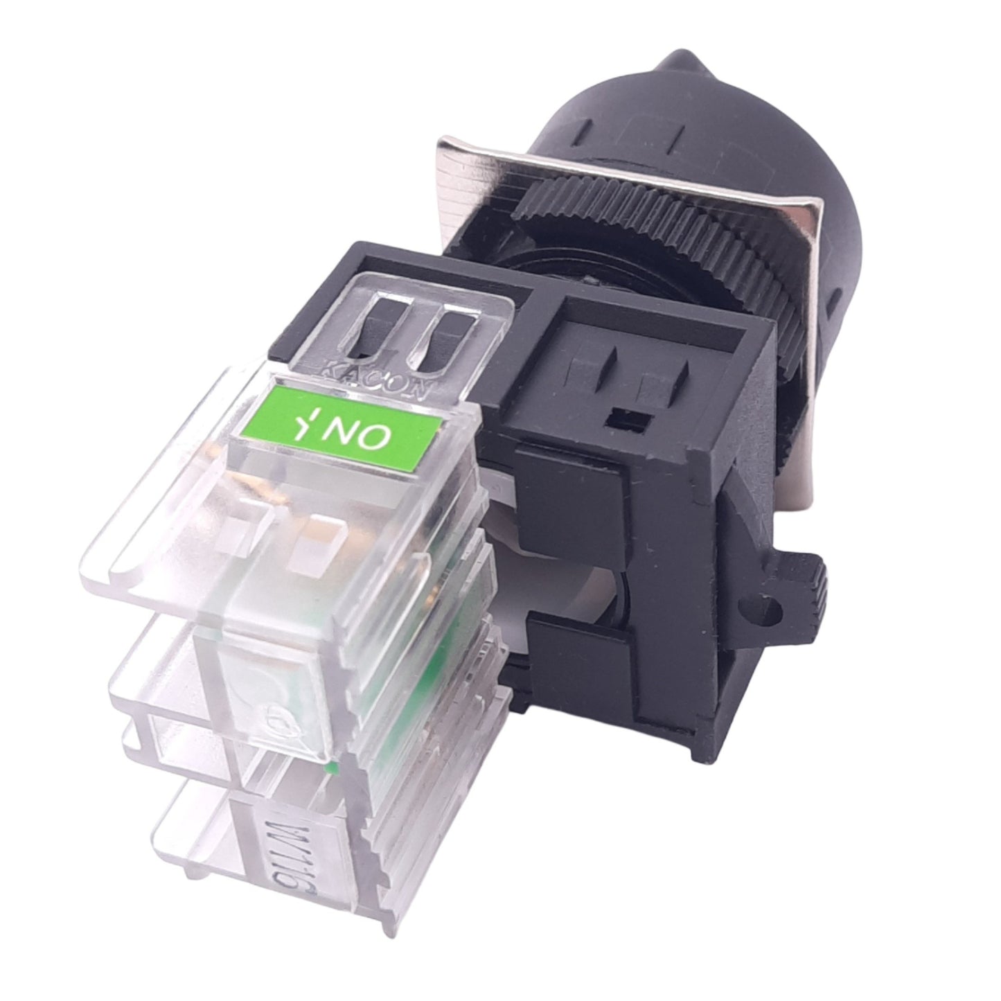 Used Kacon K22-41K10 Selector Switch, 2-Position Maintained, 1NO, 600VAC 10A, ø22mm