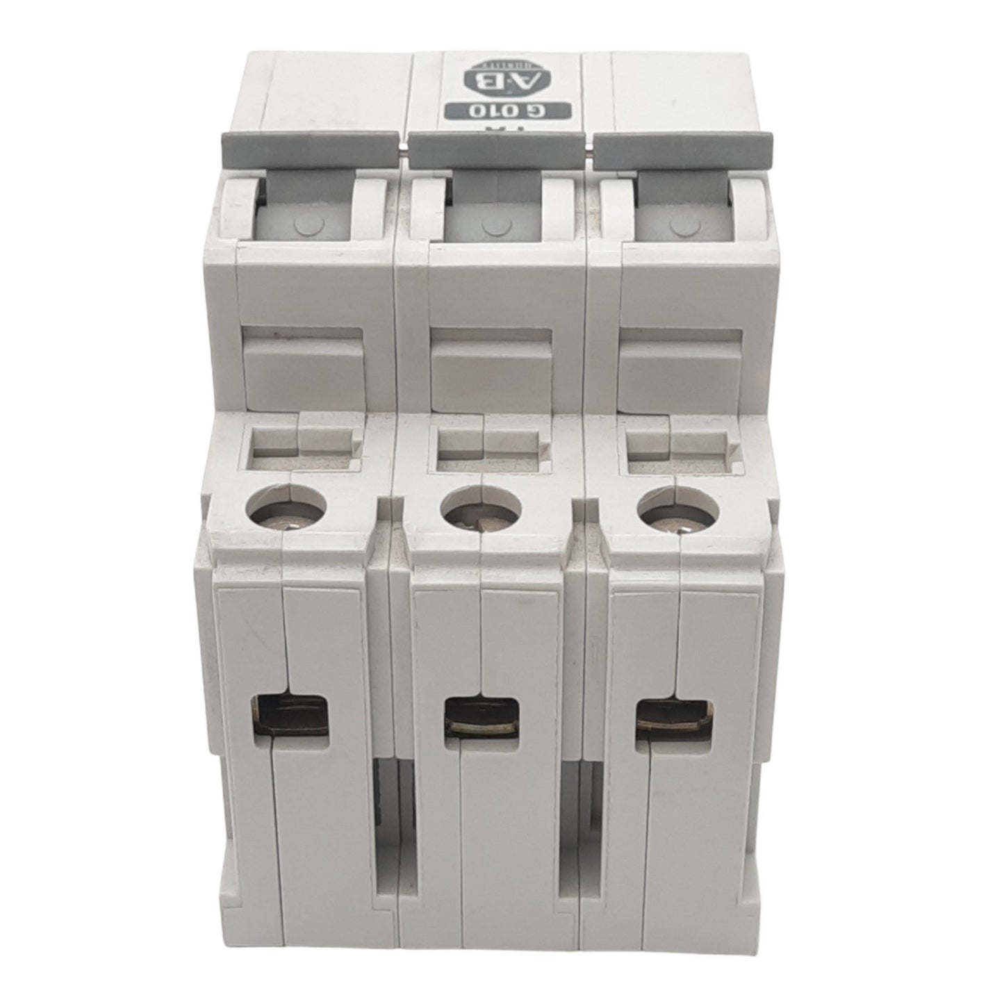 Used Allen Bradley 1492-CB3-G010 Circuit Breaker, 3-Pole, 1A, 480VAC Max, DIN Rail