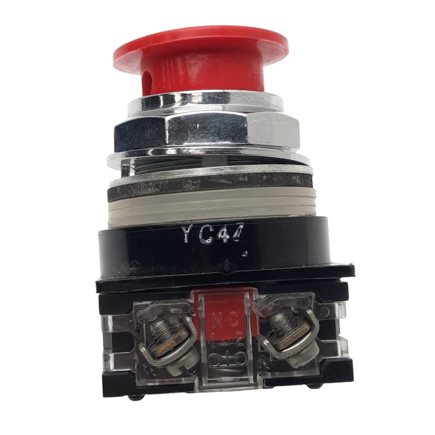 Used General Electric CR104PBM01R5 Red Pushbutton Switch, ø35mm, 1NC, 600V 10A Max