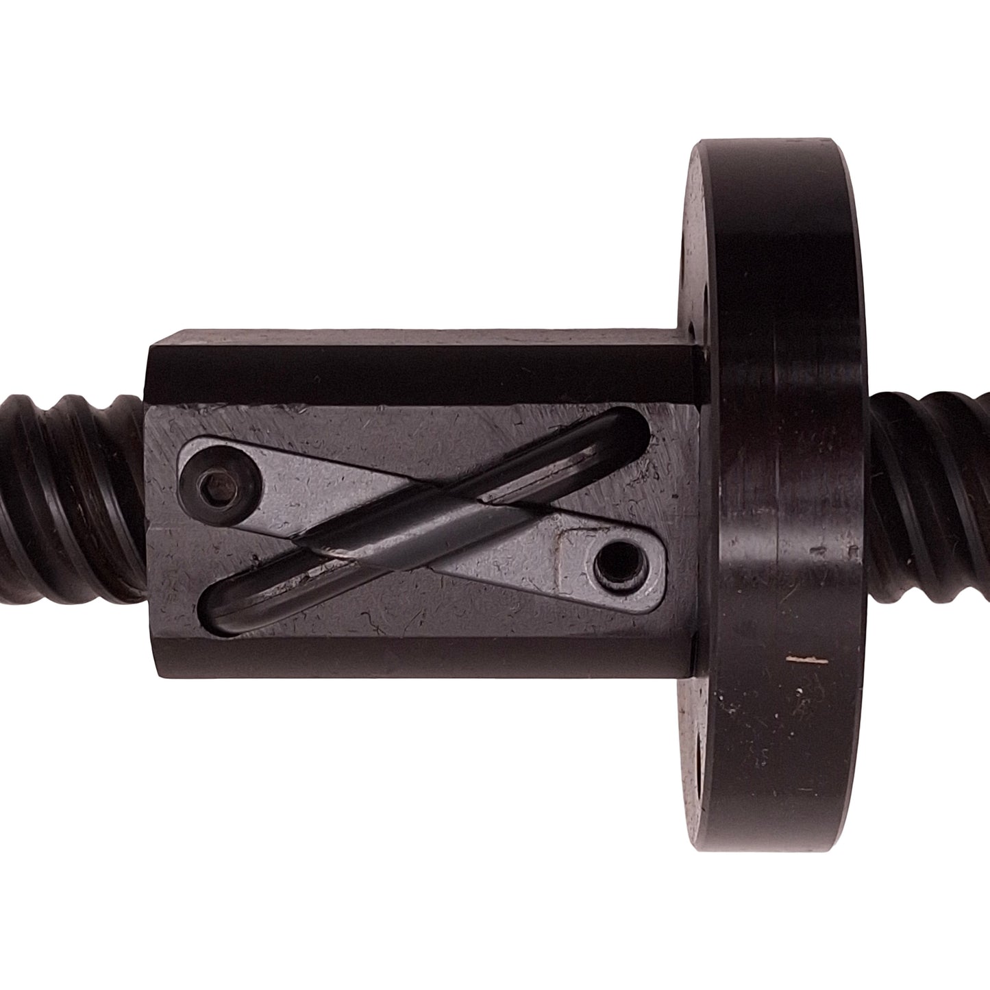 Used Ball Screw Assembly, ø1" x 34.25" Screw, 0.25" Lead, ø3.25" Flange, ø5/8" Shaft