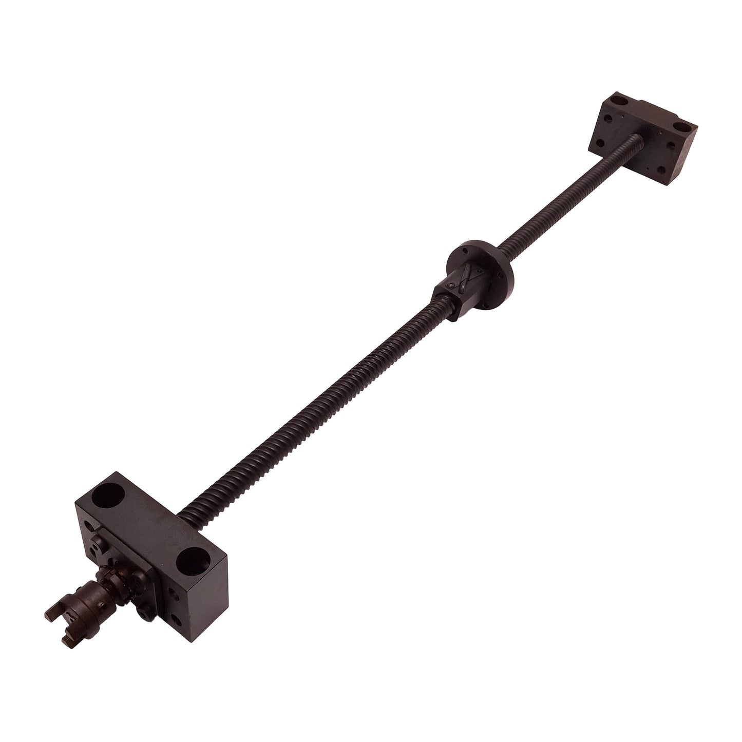 Used Ball Screw Assembly, ø1" x 34.25" Screw, 0.25" Lead, ø3.25" Flange, ø5/8" Shaft