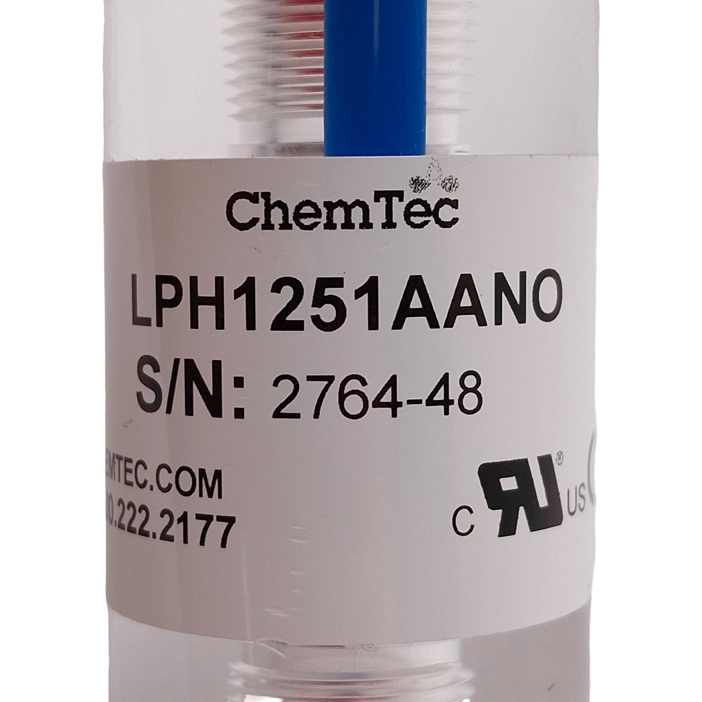 New ChemTec LPH1251AANO Non-Adjustable Air Flow Monitor, 120SCCM, Acrylic, 1/8in NPT