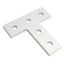 Used Lot of 3 80/20 20-4080 T Flat Plates, 20 Series, 5-Hole, 60mm x 60mm x 4mm