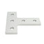 Used Lot of 3 80/20 20-4080 T Flat Plates, 20 Series, 5-Hole, 60mm x 60mm x 4mm