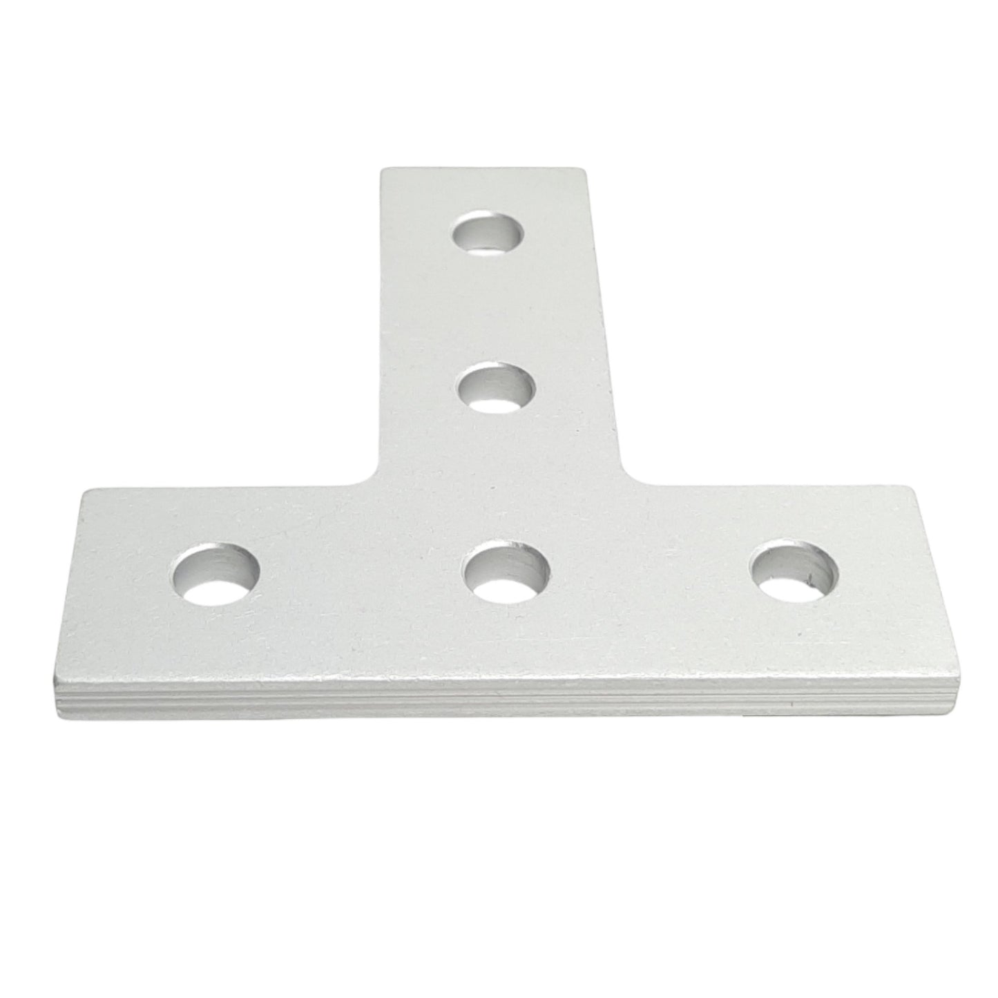 Used Lot of 3 80/20 20-4080 T Flat Plates, 20 Series, 5-Hole, 60mm x 60mm x 4mm