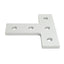 Used Lot of 3 80/20 20-4080 T Flat Plates, 20 Series, 5-Hole, 60mm x 60mm x 4mm