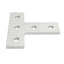 Used Lot of 3 80/20 20-4080 T Flat Plates, 20 Series, 5-Hole, 60mm x 60mm x 4mm