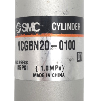 New SMC NCGBN20-0100 Pneumatic Cylinder, ø3/4in Bore, 1in Stroke, M5, 145psi Max